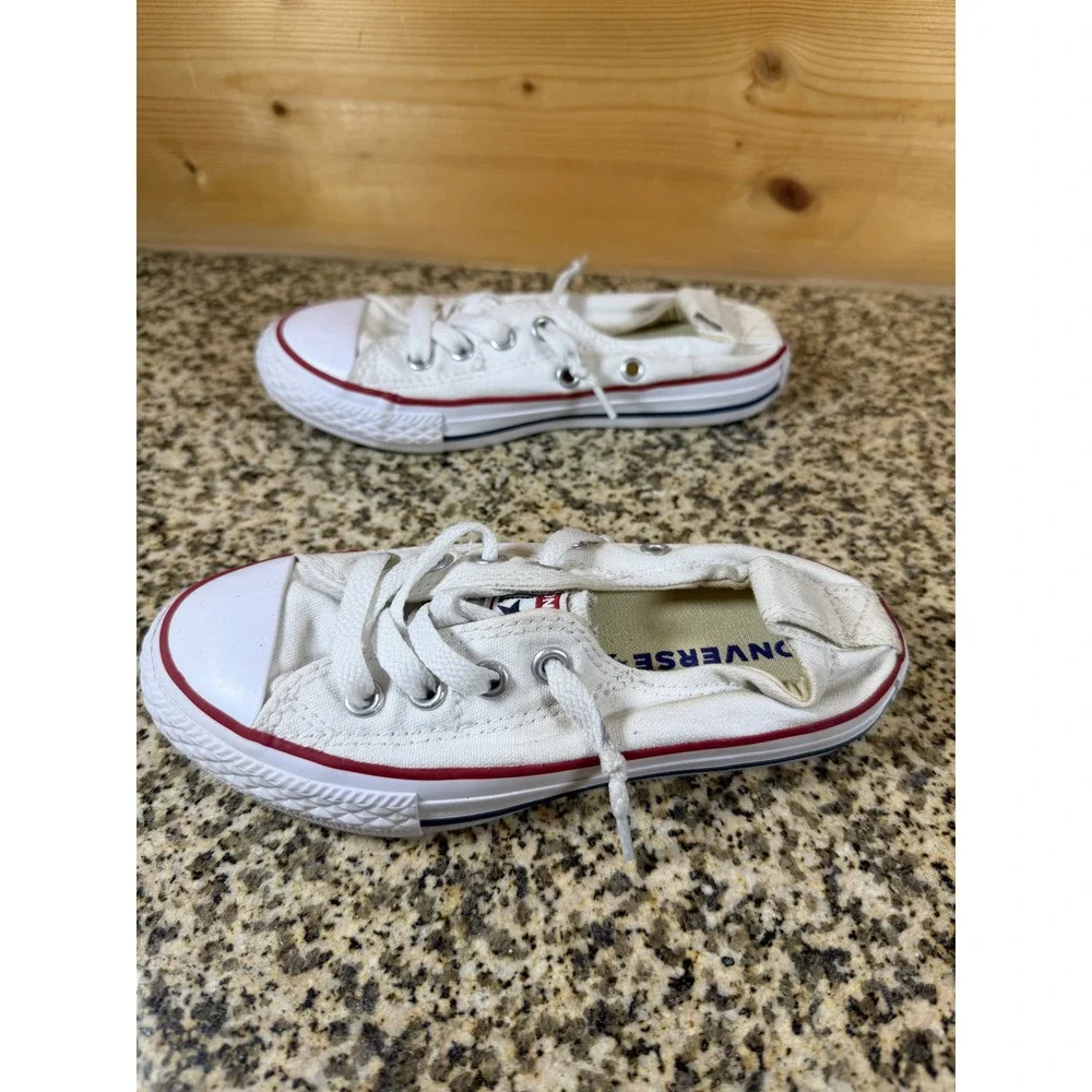 Converse Chuck Taylor All Star Shoreline White Kids Slip On Sneakers Size 12
